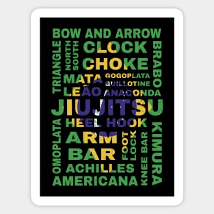 Guide to Jiu Jitsu Flag of Brazil Sticker